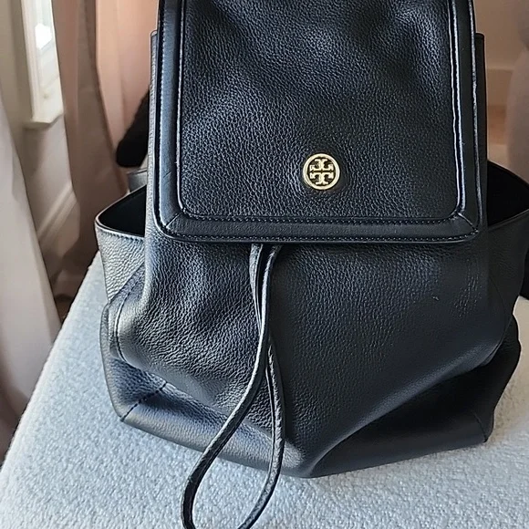 Tory Burch Black Leather Backpack - Picture 2 of 8